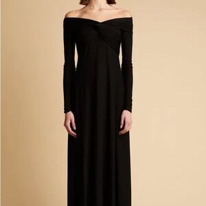 KHAITE Cerna off-shoulder midi dress